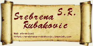Srebrena Rubaković vizit kartica